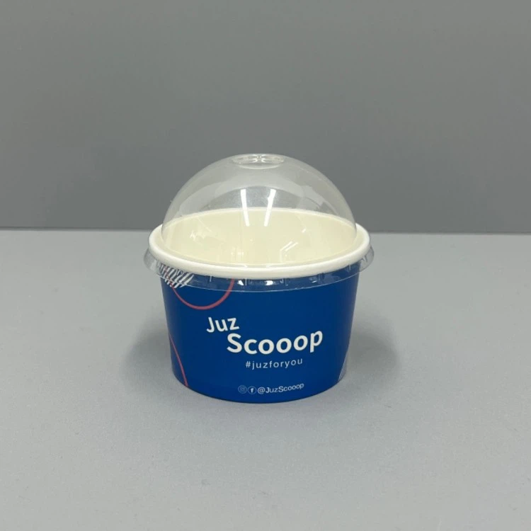 4oz ice cream cup with PET dome lid
