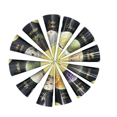 22 grader 65*167 mm aluminiumsfolie papirkegle til kædecaféer og restauranter